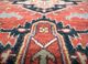 laica red and orange wool hand knotted Rug - CloseUp