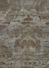 floret grey and black wool hand knotted Rug - CloseUp