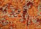 pansy red and orange wool hand knotted Rug - CloseUp