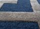contour blue wool and viscose hand tufted Rug - CloseUp