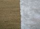 linear gold wool and viscose hand tufted Rug - CloseUp