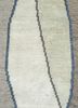 cleo grey and black wool and bamboo silk hand knotted Rug - CloseUp