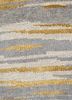 geode grey and black wool and bamboo silk hand knotted Rug - CloseUp