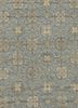biscayne blue wool hand knotted Rug - CloseUp