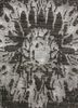 chaos theory by kavi grey and black wool and bamboo silk hand knotted Rug - CloseUp