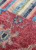 eden red and orange wool hand knotted Rug - CloseUp