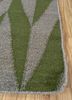 anatolia green wool and viscose flat weaves Rug - Corner