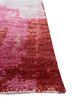 entropy red and orange bamboo silk hand knotted Rug - Corner
