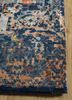 far east blue wool and bamboo silk hand knotted Rug - Corner