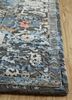 refuge grey and black wool and bamboo silk hand knotted Rug - Corner
