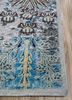 blithe ivory wool and silk hand knotted Rug - Corner