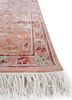 cyanna red and orange wool and silk hand knotted Rug - Corner