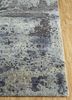 entropy blue wool and silk hand knotted Rug - Corner