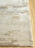 memoir grey and black wool and silk hand knotted Rug - Corner