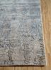 entropy ivory wool and silk hand knotted Rug - Corner