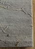 entropy grey and black wool and silk hand knotted Rug - Corner