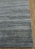 legion grey and black wool and silk hand knotted Rug - Corner