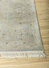 faaris grey and black silk hand knotted Rug - Corner