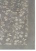 floret grey and black wool and silk hand knotted Rug - Corner