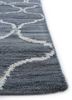 indusbar grey and black wool flat weaves Rug - Corner