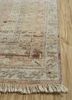 someplace in time ivory wool hand knotted Rug - Corner