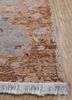 someplace in time red and orange wool hand knotted Rug - Corner