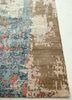 project error by kavi blue wool and bamboo silk hand knotted Rug - Corner
