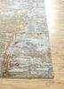 project error by kavi beige and brown wool and bamboo silk hand knotted Rug - Corner