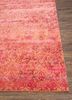 chaos theory by kavi red and orange wool and bamboo silk hand knotted Rug - Corner