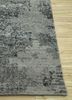 project error by kavi grey and black wool and bamboo silk hand knotted Rug - Corner