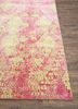 project error by kavi red and orange wool and bamboo silk hand knotted Rug - Corner