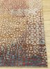tattvam beige and brown wool and bamboo silk hand knotted Rug - Corner