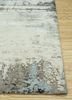tattvam grey and black wool and bamboo silk hand knotted Rug - Corner