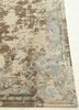 far east grey and black wool and bamboo silk hand knotted Rug - Corner