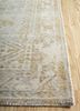 manifest beige and brown wool hand knotted Rug - Corner