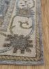 cyanna grey and black wool hand knotted Rug - Corner