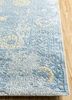far east blue wool and silk hand knotted Rug - Corner