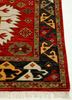 village by artemis red and orange wool hand knotted Rug - Corner