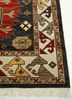 village by artemis grey and black wool hand knotted Rug - Corner