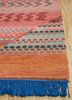 artisan originals red and orange wool and bamboo silk hand knotted Rug - Corner