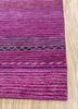 manchaha pink and purple wool and bamboo silk hand knotted Rug - Corner