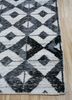 revolution ivory wool and viscose hand knotted Rug - Corner