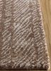 uvenuti beige and brown wool and bamboo silk hand knotted Rug - Corner