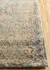 refuge beige and brown wool and silk hand knotted Rug - Corner