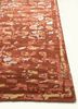 esme red and orange wool and bamboo silk hand knotted Rug - Corner