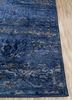 lacuna blue wool and silk hand knotted Rug - Corner
