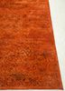 lacuna red and orange wool and silk hand knotted Rug - Corner