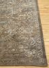 lacuna grey and black wool and silk hand knotted Rug - Corner