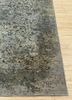 lacuna grey and black wool and silk hand knotted Rug - Corner