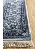 blithe blue wool hand knotted Rug - Corner